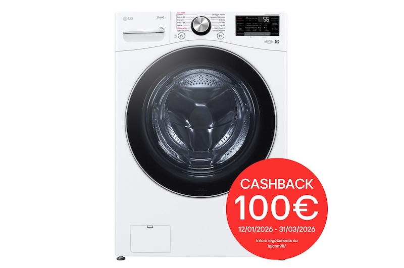 Foto frontale della lavatrice LG F0P3020TSWC